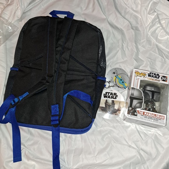 SALE!!! Star Wars Mandalorian Baby Yoda 5 Piece Backpack-Lunch PLUS FUNKO POP - Picture 5 of 6